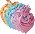Bandit - The PET Bandana, 8 Pack 100% Organic Cotton Pet Bandanas Clothes for Small, Medium, Large Dogs, Rainbow Pinks, Medium/Large