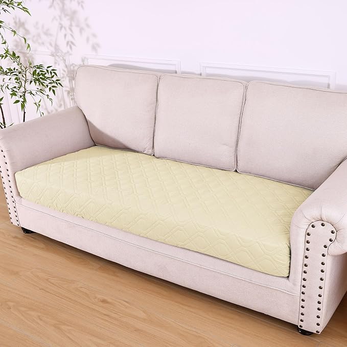 hyha Waterproof Dog Bed Blanket, Soft Pet Blankets, Waterproof Couch Cover for Dogs, Reversible Sofa Covers Washable for Furniture (40x90 Inch, Beige/Beige)