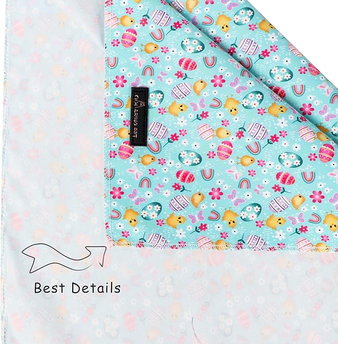 ARING PET Easter Dog Bandanas, Green Chick Eggs Pet Bandana Scarf Triangle Bibs for Puppy Small Medium Large Boy Girl Dogs Cats-S