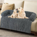 Wn's Day Luxurious Dog Couch Bed, Washable Calming Dog Couch Cover, Removable Couch Protector for Dogs, Waterproof Sofa Bed, Pet Bed Mats for Couch, Pet Couch Covers for Sofa(Grey, XL)