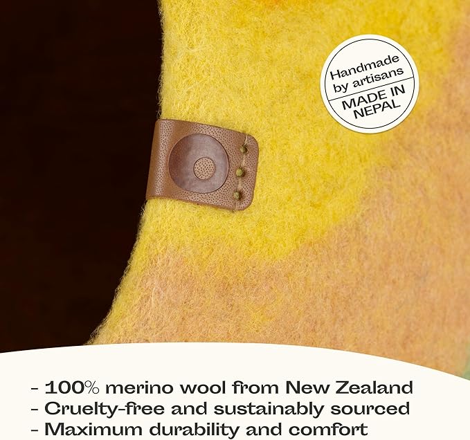 MEOWFIA Cat Cave – Premium Felt Cat Bed for Indoor Cats, Handmade 100% Merino Wool, Cat (Medium, Tucson Sunset) (Pack of 2)