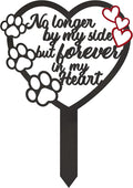 BUoonyer Stake Graves Cemetery Decorations - Pet Metal Memorial Grave Markers, Dog Cat Graveyard Remembrance Burial Plaque, Heart Paw Sympathy Graveside Decor Sign for Outdoor Outside Yard Garden