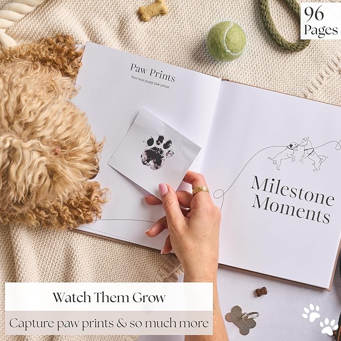 New Puppy Gift – Dog Memory Book & Keepsake Photo Album | Gift for New Puppy Owners, Dog Lovers & Pet Parents | Puppy Scrapbook & Dog Mom Memory Journal