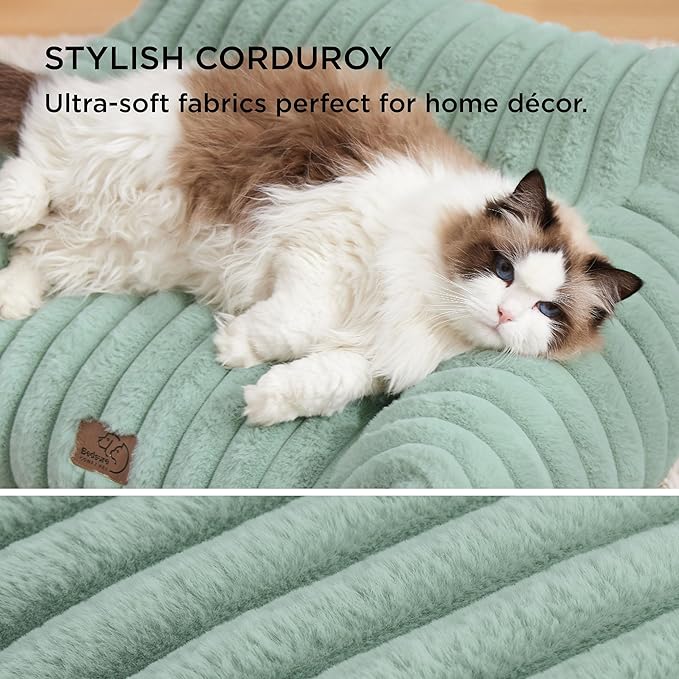 Bedsure ComfyFleece™ Cute Dog Couch for Medium Dogs - As Seen on TV on Good Day New York, Dog Couch Bed with Removable, Washable Cover, Supportive Pet Sofa, for Medium Large Dogs, 36inch, Garden Green