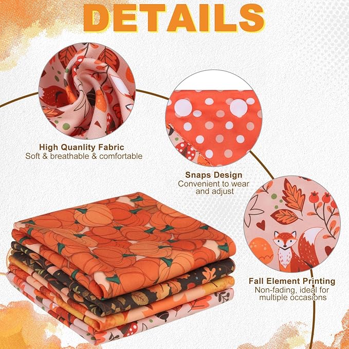 PAWCHIE Dog Bandanas Small Reversible Styles Pet Triangle Scarf Bibs - Adjustable with Two Snaps - Kerchief Set Accessories for Dogs, Puppy, Cats