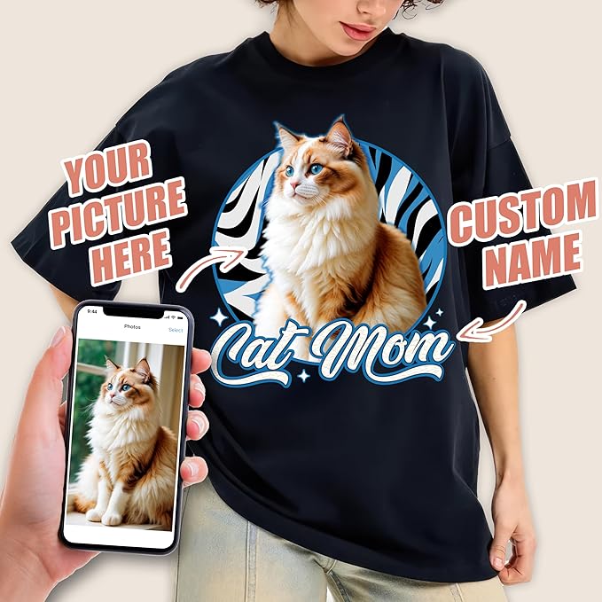 H-DEWALL Custom Shirts Custom Bootleg Rap Shirt for Him Custom Face Shirt with Photo Pet Custom Tees Gift for Dog Cat Lover