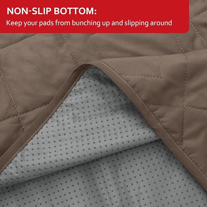 Moonsea Waterproof Blanket Dog Bed Cover with Non-Skid Bottom, Couch Cover for Dogs, Mattress Protector Furniture Protector, Bed Couch Sofa(52" X 82"), Chocolate