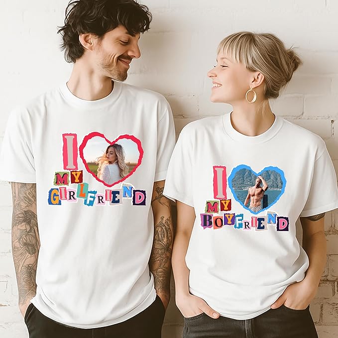 H-DEWALL Custom T Shirts Mineral Wash Tshirt Bootleg Rap Tee Customized Gifts for Boyfriend Birthday Shirts Tops for Women