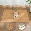 Cat Scratcher Mat,Sisal Cat Scratch Pad Rug,Wall Scratchers for Indoor Kitten Scratching&Stretching,Furniture Protector for Post&Sofas&Couch&Carpets&Floor,Kitty Bithday Gifts,Medium,Brown