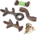 Gardner Pet 4-Pack Dog Chew Toy, Long Lasting Interactive Dog Toys Add Shredded Coconut Nylon+TPR,Teeth Cleaning and Training Toy for Medium/Large Breed,Bacon Flavor(Antler-L/S+Bone-S+Cookie)