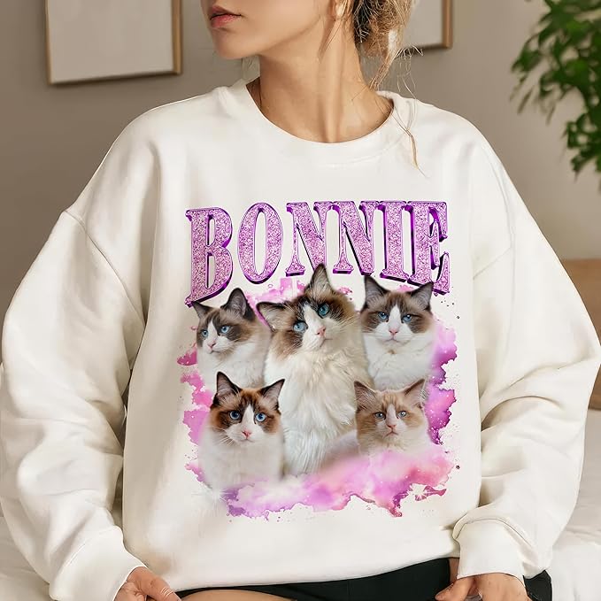 JIX & JOKY Custom Your Own Bootleg Rap Shirts with Dog Faces Custom Pet Shirt for Men Graphic Tshirt Gift Idea for Pet Lovers