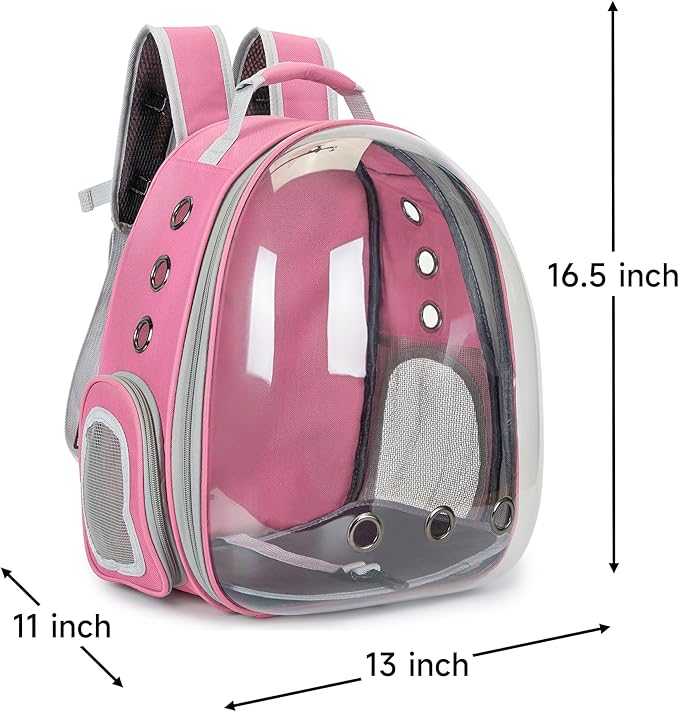 Cat Bubble Backpack Carrier for Small Medium Dogs Cats Carrying Bag, Airline Approved Pet Travel Carrying Bag Dog Hiking Walking Outdoor Backpack (Pink)