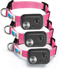 MS-5 Automatic Pet Door Collar 3-Pack, Genuine High Tech Pet Brand Dog Collar for Power Pet Doors - Econ Series, Waterproof (Pink) - PNK-MS5-3PK