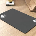 PADOOR Pet Feeding Mat-Absorbent Dog Mat for Food and Water Bowl-No Stains Quick Dry Water Dispenser Mat-Dog Accessories Pet Supplies-Bowl for Messy Drinkers（Darkgrey,17"x28"）