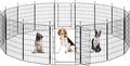Yaheetech Expandable Dog Playpen, 16 Panel 32 inch Puppy Playpen with Door Indoor/Outdoor Pet Fence for Small Medium Dogs
