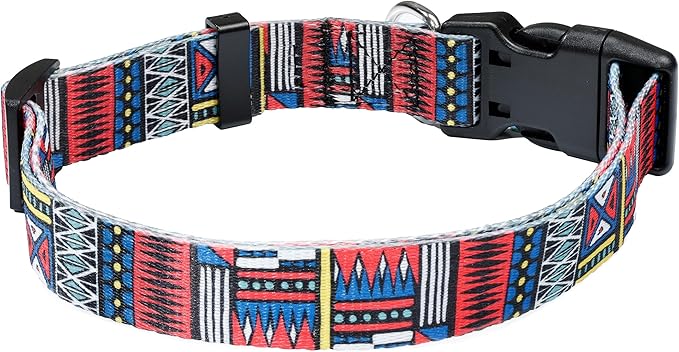 MS-5 Automatic Pet Door Collar, Genuine High Tech Pet Brand Dog Collar for Power Pet Doors - Deluxe Strap (Tribal, Large) - DC-TBL-MS5-L