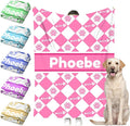 Personalized Paw Print Dog Blanket with Pet Name Face-Custom Puppy Blankets with Picture for Dogs-Customized Dog Memorial Throw Fleece Blanket-Loss of Pets Supplies Sympathy Gift for Bed Sofa Travel