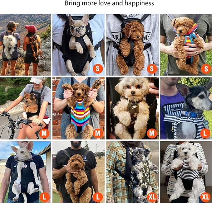 Lightweight Pet Backpack Carrier for Small Dogs & Cats - Easy-Fit Adjustable Straps, Basic Legs-Out Design, Durable for Daily Use (Fits Pets Under 15lb) (Red-White Color-Blocked, Medium)