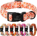Fall Dog Collar, Cute Football Pattern Puppy Collar, Orange Adjustable Cotton Holiday Tanksgiving Dog Collars for Small Medium Large Boy&Girl Dogs XS