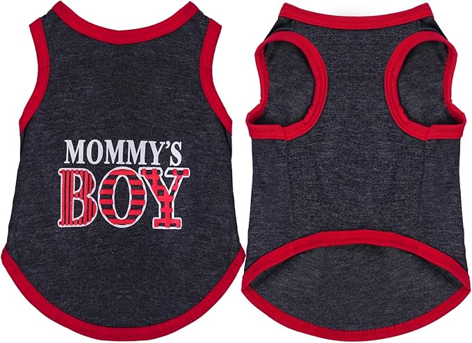 4 Pack Dog Shirts Summer Printed Puppy Clothes Novel Sleeveless Pet T Shirts Dog Clothes for Small Medium Dogs Cats Boy(S)