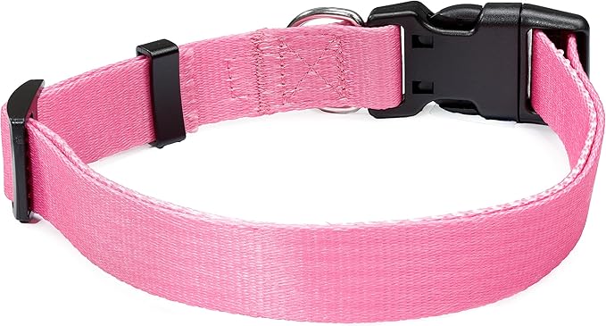 MS-5 Automatic Pet Door Collar, Genuine High Tech Pet Brand Dog Collar for Power Pet Doors - Deluxe Strap (Pink, Large) - DC-PNK-MS5-L