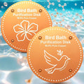 Bird Bath Purification Disk Pure Copper Outside Winter Solar Power Birdbath Humming Bee Water Fountain Window Feeder Stand Nectar Food Pole House Hanging Birdhouse Flower Bird Accessories