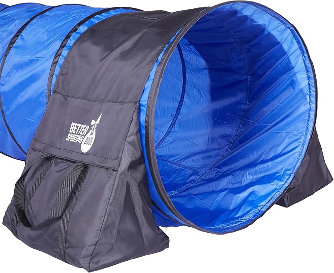 Better Sporting Dogs 10 Foot Dog Agility Tunnel with Sandbags | Dog Agility Equipment | Dog Agility Training