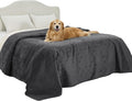 Bedsure Waterproof Bed Cover for Dogs Washable - Waterproof Blanket for King Bed Couch Sofa Cozy, Lightweight Furniture Protector for Pet Cat Quick Drying, Charcoal, 82x102IN