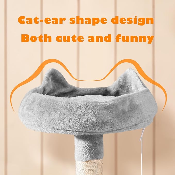 Topeakmart Cat Tower for Indoor Cats, Cat Activity Center with Condo Scratching Post Perch, Tall Cat Tree for Large Cats, 70.5in