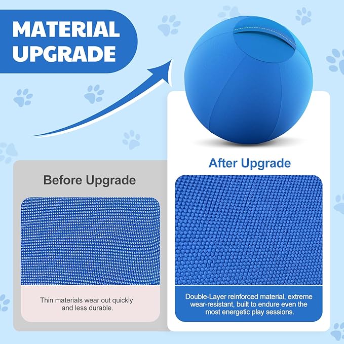 Happypaw 18'' Herding Ball for Dogs – Enhanced Chew Resistance & Heavy-Duty Material,Durable Dog Toy Agility Equipment for Australian Shepherds, Cattle, Border Collies, and Small/Medieum Breed