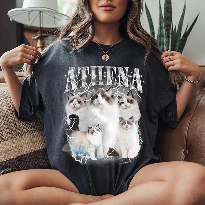 Custom Bootleg Rap Tee, Personalized Girlfriend Vintage Graphic T-Shirt, Photo Shirt, Valentine Birthday Gifts
