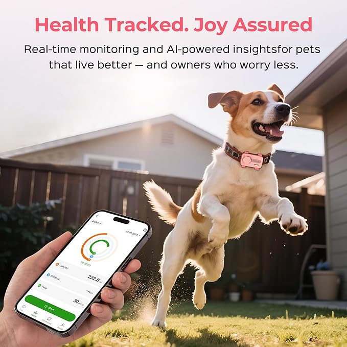 Pet Phone – Smart GPS Pet Tracker with Real-Time Location, Two-Way Communication, Emotional Support, and Unlimited Data | Ideal for Dogs and Cats | Up to 5-Day Battery (Light Pink)