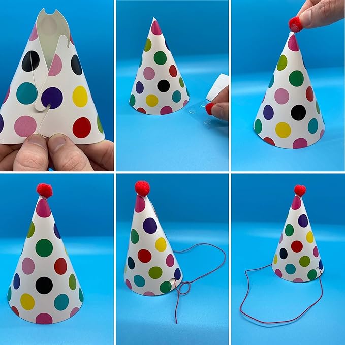 CBM Dog Party Hat Set - Dog Birthday Hats and Crowns - 11pcs