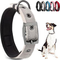 PetiFine Dog Collars for Small Dogs, Neoprene Padded Dog Collar, Reflective Heavy Duty Pet Collars with Durable Metal Belt Buckle for Walking, Grey, S