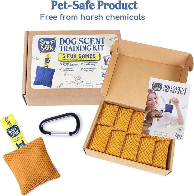 Race&Herd Original Dog Scent Training Kit, Scent Work Training Kit for Dogs - Nosework for Dog Mental Stimulation Agility Training Equipment for Dogs, Brain Games Smell Training Kit for Loss of Smell