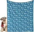 Personalized Dog Blanket, Customized Pet Blankets with Name Picture, Throw Blanket for Small Medium Large Dog Puppy Cat