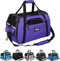 EliteField Soft Sided Pet Carrier (3 Year Warranty, Airline Approved), Multiple Sizes and Colors Available (Medium: 17" L x 9" W x 12" H, Purple)