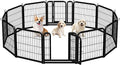 Yaheetech Dog Playpen Outdoor 24 inch 12 Panels Indoor Dog Fence Metal Dog Pen Heavy Duty Pet Puppy Exercise Pen for RV Camping Garden Yard