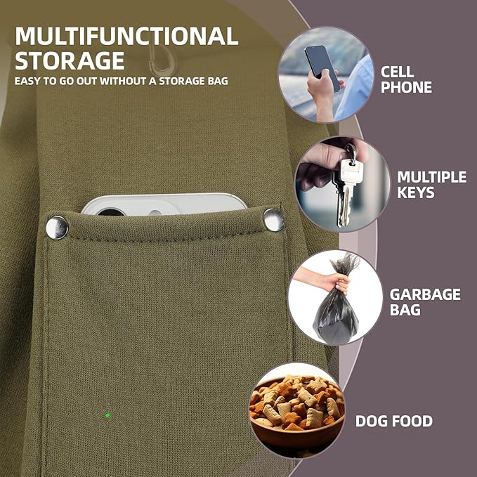 Dog Carrier Sling - Reversible Puppy Carrier Purse with Storage Pocket, Hand-Free Dog Sling Carrier for Carry Small Dogs and Cats, Travel Safety Harness, Dog and Cat Harness (Green)