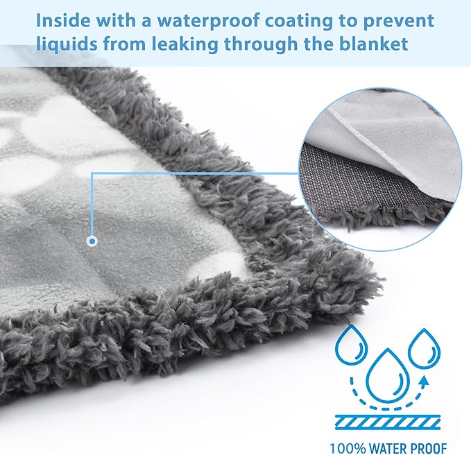 Kritter Planet Waterproof Dog Blanket, Reversible Water Proof Pet Blanket for Couch, Bed & Car, Washable Couch Covers for Medium Dogs - Protects Furniture from Fur, Dirt, and Accidents