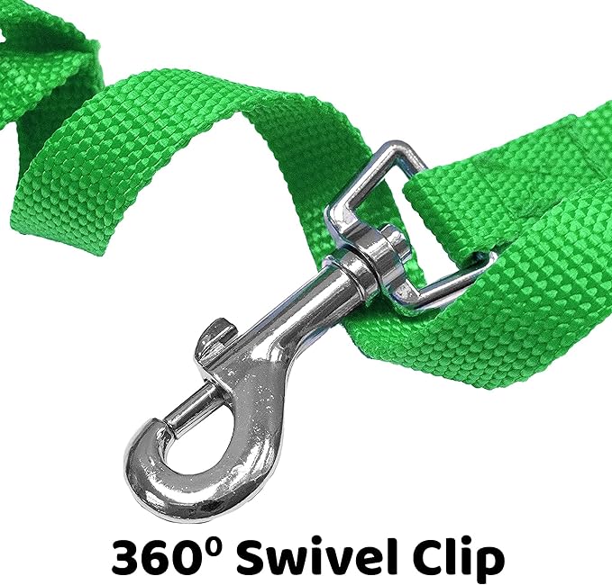 Long Dog Puppy Obedience Recall Training Agility Lead, Leash - GREEN, 15' Foot - by, Downtown Pet Supply