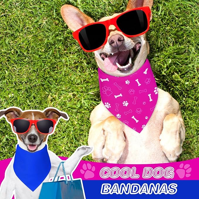 Kacctyen 100 Pieces Dog Bandanas Bulk Plain Blank Heat Transfer Triangle Dog Bibs Washable Adjustable DIY Bandanas Puppy Cat Pets(31.5 x 21.65 x 21.65 Inch)