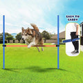PAWISE Dog Agility Training Equipment, Pet Training Hurdles & Weave Poles Set with Adjustable Jump Bar, Outdoor Dogg Obstacle Course for Backyard Exercise, Portable Dog Agility Kit with Carry Bag