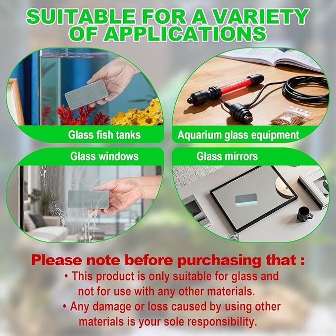 4pcs Double-Sided Fish Tank Cleaning Brushes, EVA Aquarium Sponge Brush Scrubber Cleaner Fish Tank Cleaning Tool for Aquarium Glass & Home Kitchen (Green)