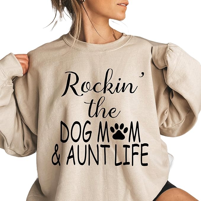 Custom Dog Mom Shirt for Women Pet Ears Sweatshirt with Name Unique Puppy Line Art Cute Dad Hoodie for DogDad Owner Lover