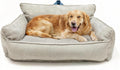 Orthopedic Dog Bed with Memory Foam, Washable Plush Pet Bed for Small, Medium & Large Dogs, Cozy Bolster Crate Dog Bed for Joint Support & Comfort. (Light Grey)