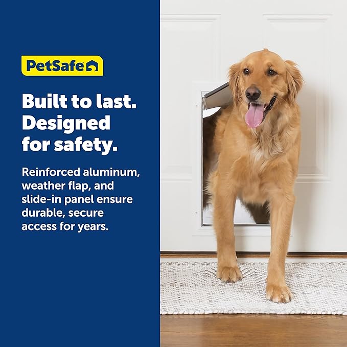 PetSafe Freedom Aluminum Dog and Cat Door - Durable Frame - Small, Medium, Large, X-Large