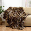 Bnuitland Leopard Print Fleece Flannel Throw Blanket, Super Soft 300 GSM Double Sided for Bed Sofa Travel, Fuzzy Fluffy Cheetah Print Blanket for Adults and Kids, 50x70inch