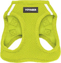 Best Pet Supplies Voyager Step-in Air Harness - All Weather Mesh, Reflective, No Pull Harness for Dogs, Cats - Secure with Hook & Loop Fastener, Buckle, Double D-Rings - Lime Green, XS