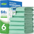 Noovirum® Washable Underpads, 34"x36" (Pack of 6) Reusable Incontinence Pads for Kids, Adults, Elderly, Pets - Waterproof Protective Pad for Bed, Couch, Sofa, Furniture, Floor